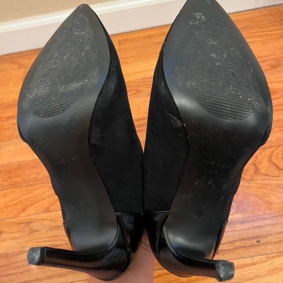 Nine West black suede/leather bootie Size 8 - Picture 2 of 6
